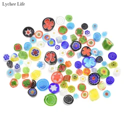 Lychee Life 28g/Bag Mixed Beautiful Colorful Flower Fusing Glasses Microware Kiln Accessories DIY Craft Decoration