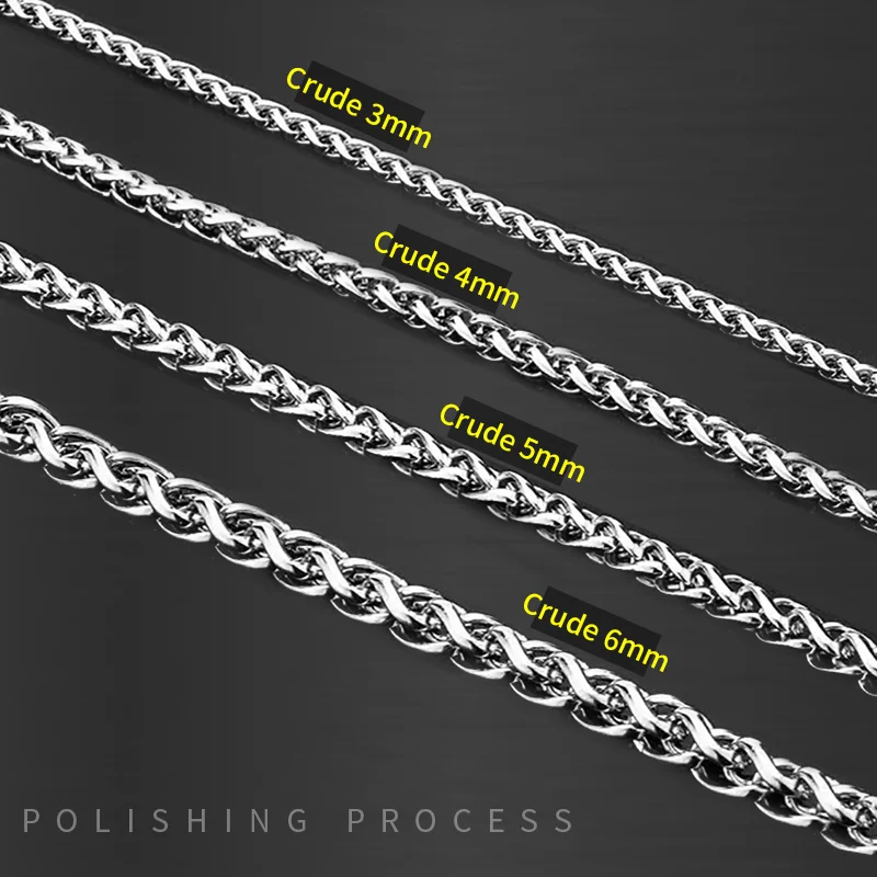 Beier 316L Stainless Steel Trendy Chain Width 3mm/4mm/5mm Necklace Boy Men necklace Chain Silver Colour Fashion Jewelry LBN1006