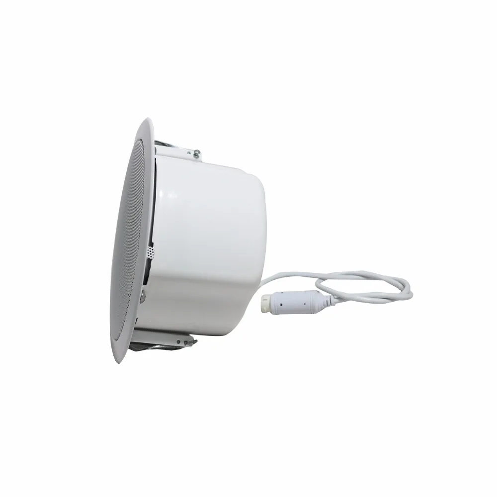 Active Public Address system SIP Network Ceiling Speaker 6 Inch 15W TCP IP Supports POE Power Supply