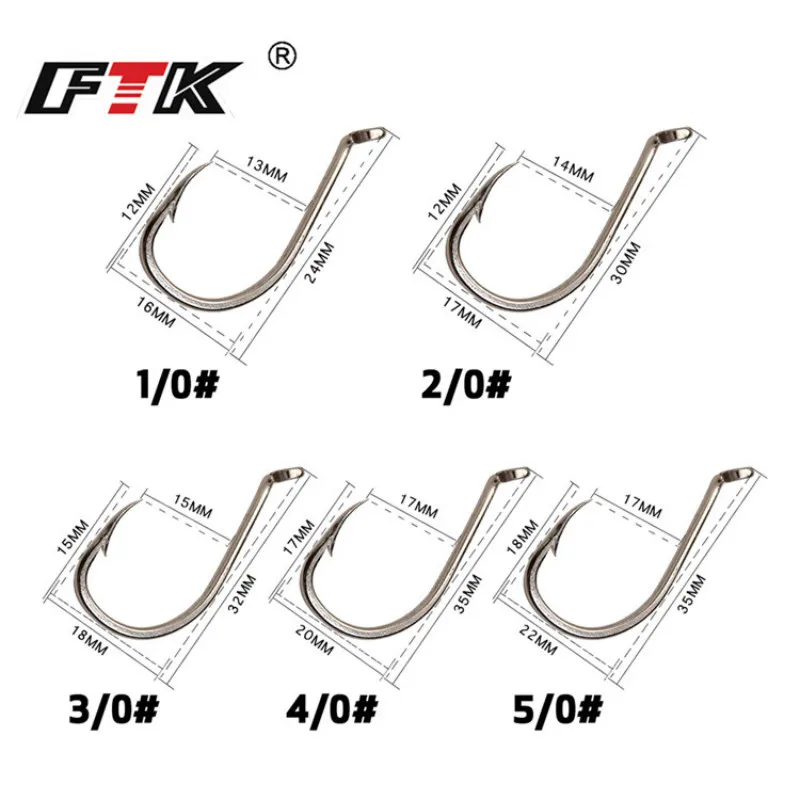 FTK 20PCS 20cm Stainless Steel Wire Fly Fishing Leash With Hook Core 40-80LB Pike Anti-bite Leashes For Fishing Line Leader