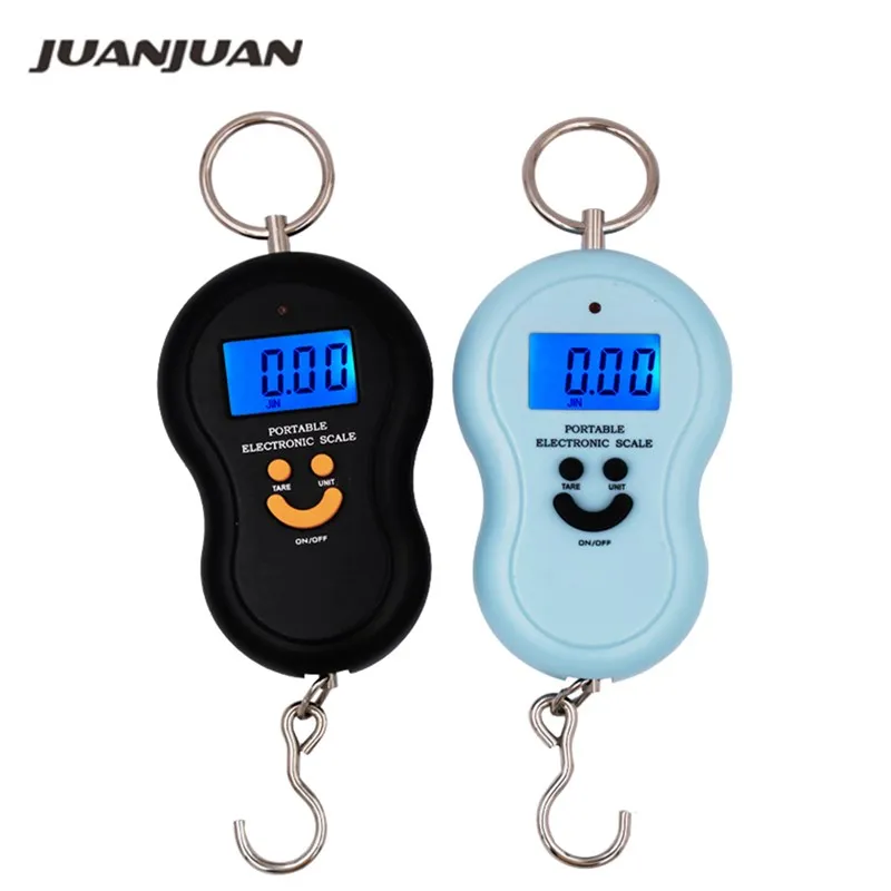 New Arrival Smile face Hanging Fishing Scale models 50Kg *10g Electronic BackLight Luggage Pocket Weight Kg Lb OZ 10%off