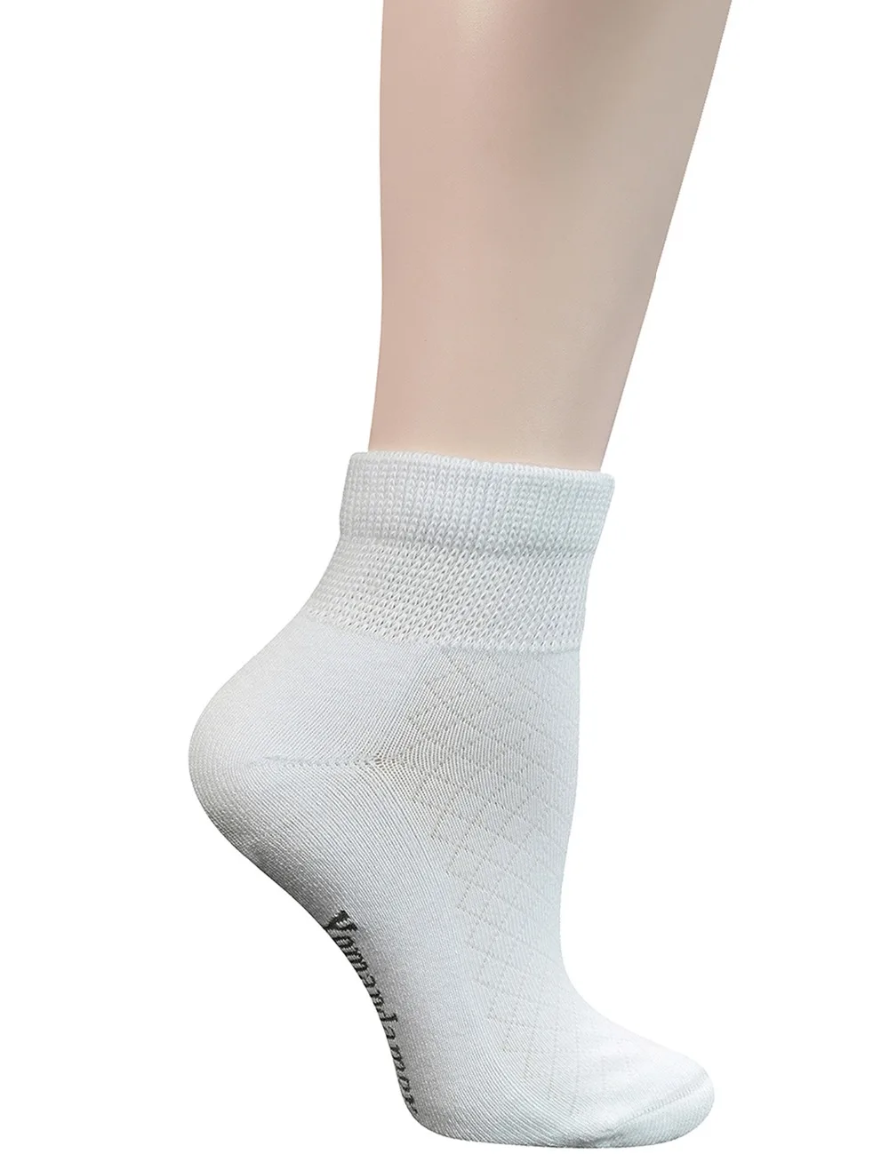 Women's 5 Pairs  Cotton Ankle Breathable Mesh Diabetic Socks with Seamless Toe,L Size