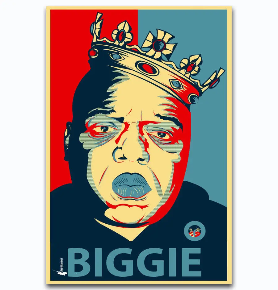 Hot New Notorious B.I.G Biggie Smalls Gangsta-Silk Art Poster Wall Sticker Decoration Gift