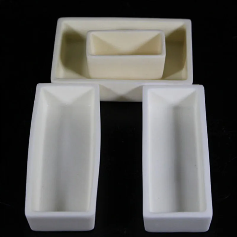 99.5% Square corundum crucible / 360ml  100200.30  / Temperature 1600 degrees / Sintered ceramic crucible