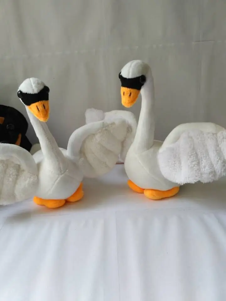 10 pieces a lot small cute plush swan toys white swan dolls gift about 30cm