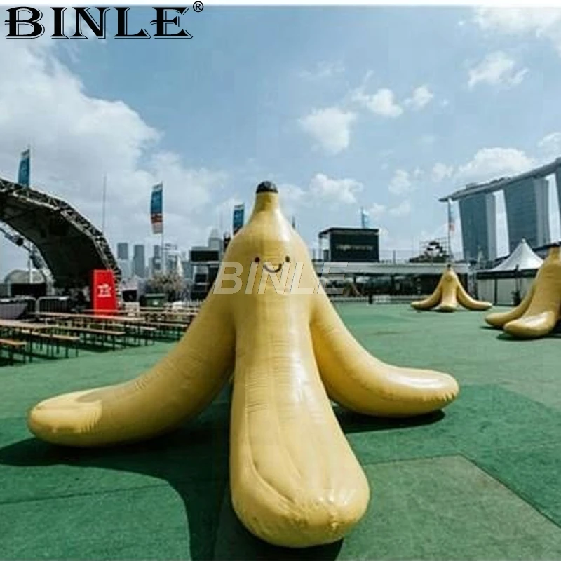 Airblowing giant inflatable banana peel fruit balloon for event decoration