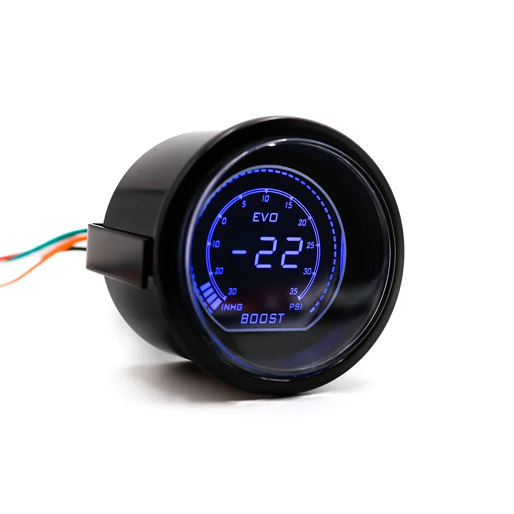 52mm 2 Inch Car EVO Digital Turbo Boost Gauge Psi Blue /Red LCD Turbo Boost Meter with sensor  TT101031