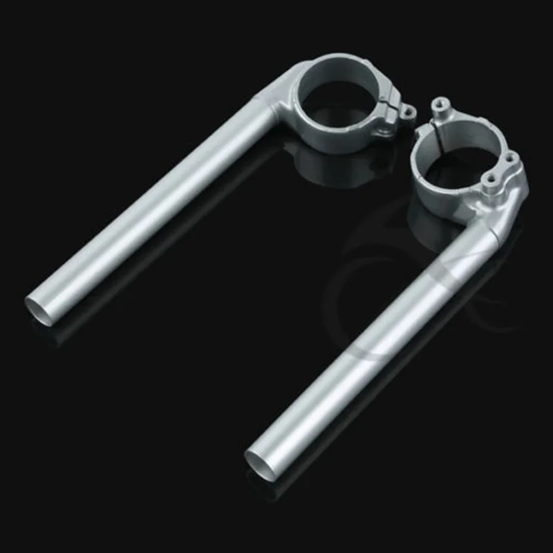 

Motorcycle Aluminum A Pair Handle Bar Clip On Silver For YAMAHA YZF R1 2004-2008 2005 2006 2007