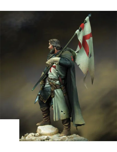 New Unassembled 1/24 75mm ancient Knight of the Cross 75mm  figure  Resin Kit DIY Toys Unpainted kits