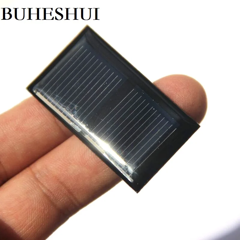 

BUHESHUI 0.125W 1V Mini Solar Panel Polycrystalline Solar Cell Module DIY Solar Toy Panel Battery Study Epoxy 100pcs 45*25MM