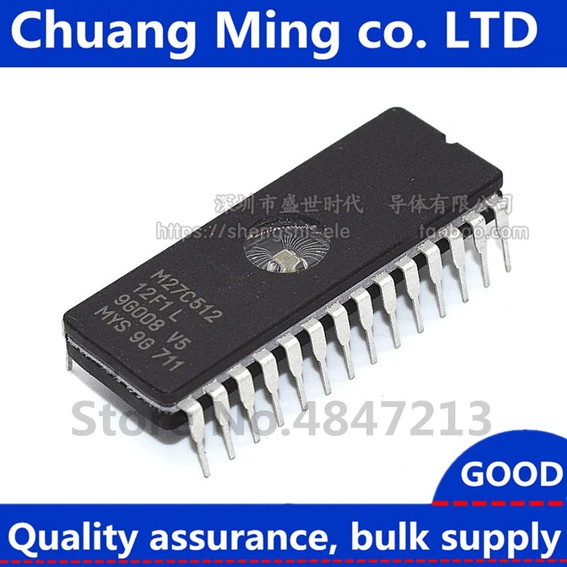 

Free Shipping 50pcs/lot M27C512-10F1 M27C512-12F1 27C512 M27C512 eprom, Uv 512 KBIT CDIP-28 In Stock