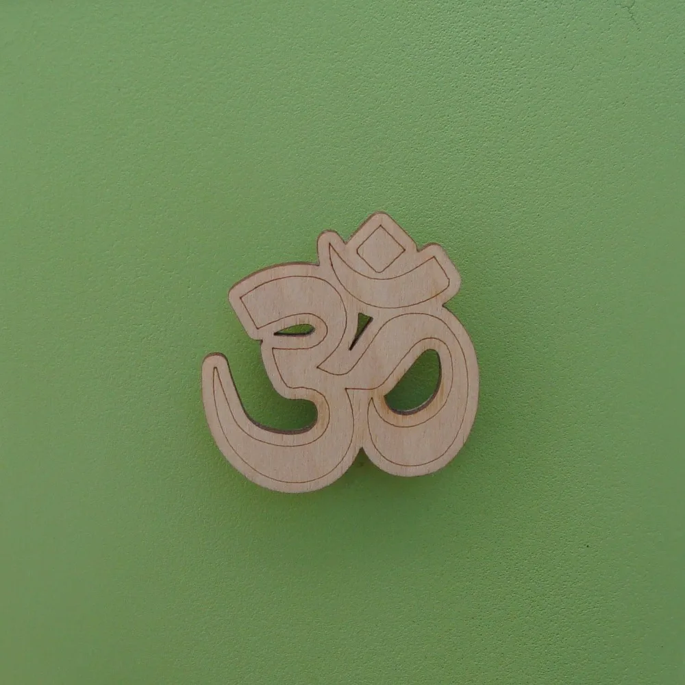 Om wood engraved magnet  Ask a question