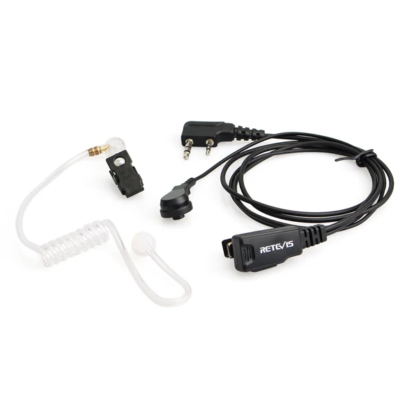 Retevis EAK003 Walkie Talkie Ohrhörer 2Pin Akustische Rohr Kopfhörer PTT Mic für Baofeng UV-5R BF888S Retevis RT622 TYT – Detail 6