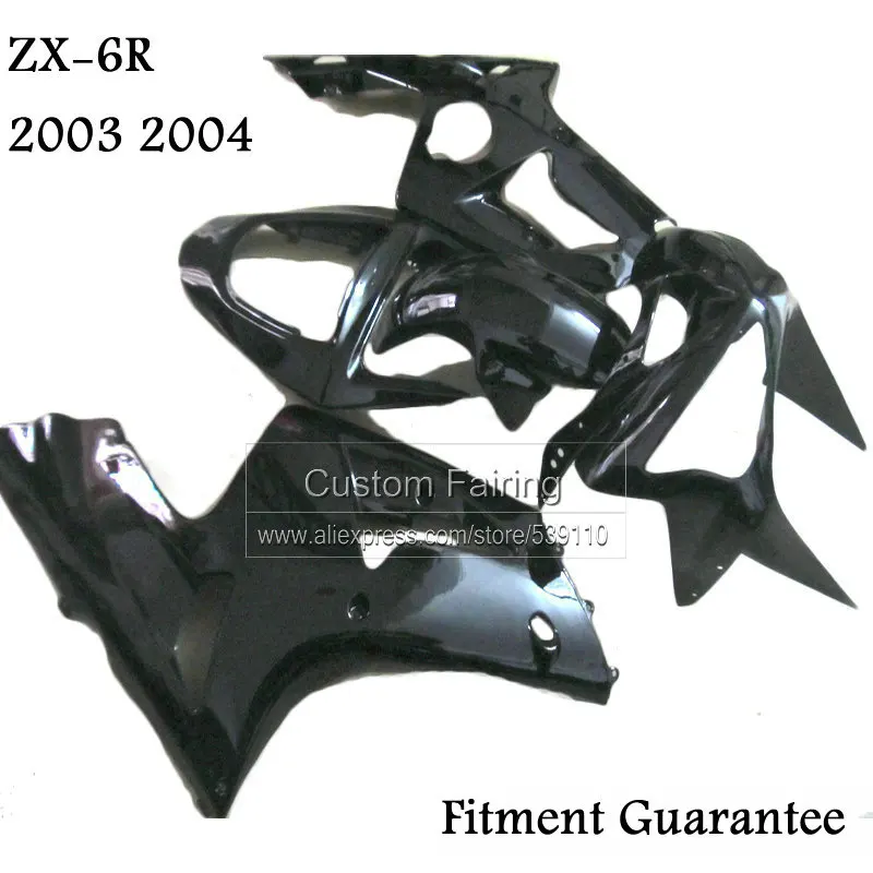 

Injection molding fairing kit for Kawasaki black zx6r zx 6r Ninja 03 04 2003 2004 fairings tp73