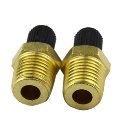 Pair 1/4 NPT Nickel Plated Brass Air Compressor Tank Fill Valve Schrader Rustless and Sturdy