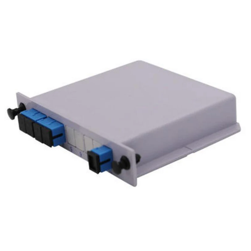 

High quality FTTH SC UPC 1x4 Cassette type PLC fiber Optic Splitter SC Fiber Splitter Distribution Box with SC UPC Connector