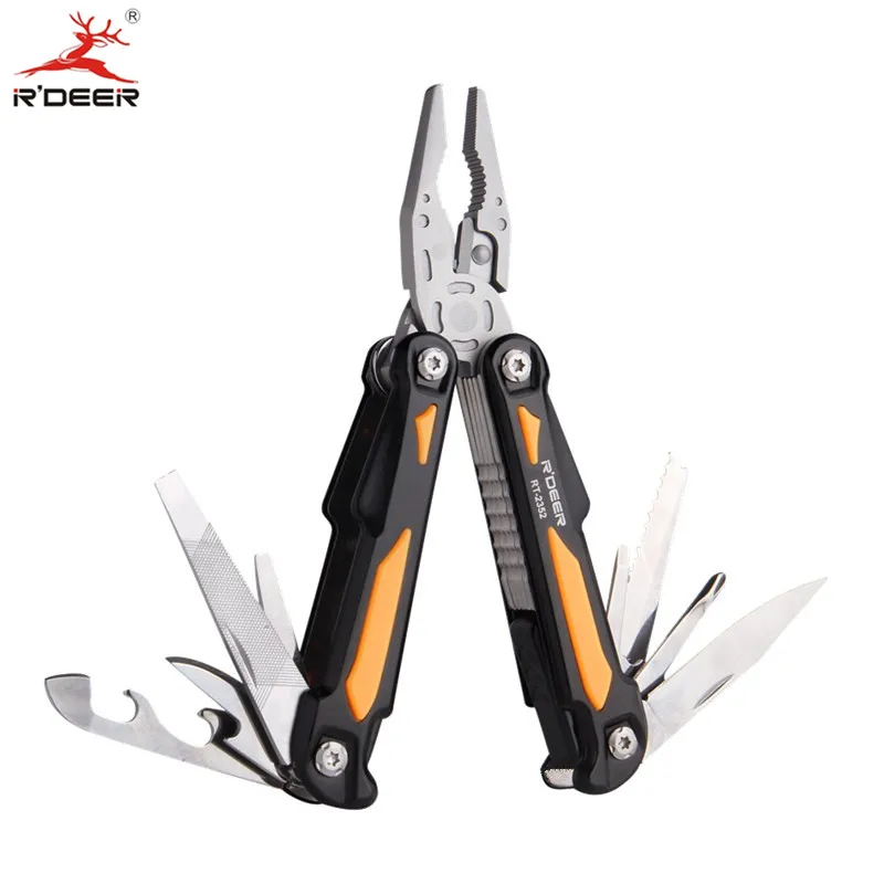 RDEER Multifunction Cutting Pliers Multitool DIY Outdoor Stainless Steel Folding With Knife Screwdriver Hand Tools