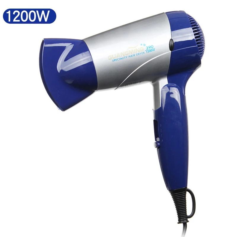 1200W Mini Size Foldable Hair Blower EU Plug Travel Household Electric Hair Dryer With Collecting Nozzle Low Noise Hairdryer