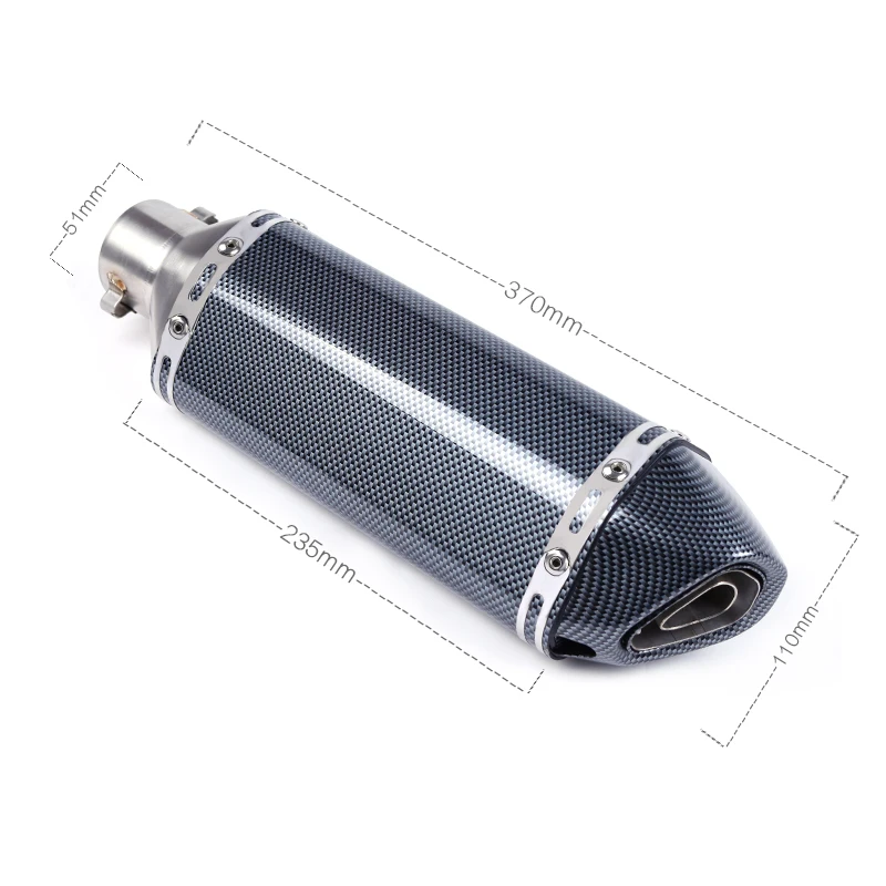 Motorcycle Full System Exhaust Muffler Middle Pipe Slip On For HONDA M3 GROM MSX 125 MSX125 2012 To 2016 Exhaust