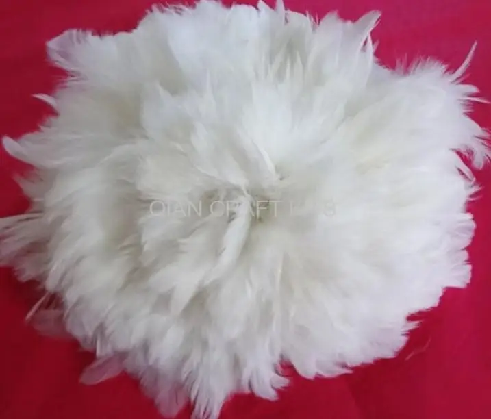 400pcs White Goose Feathers Rooster Schlappen Feathers Bulk Supply Craft Design Hair wholesale free shipping