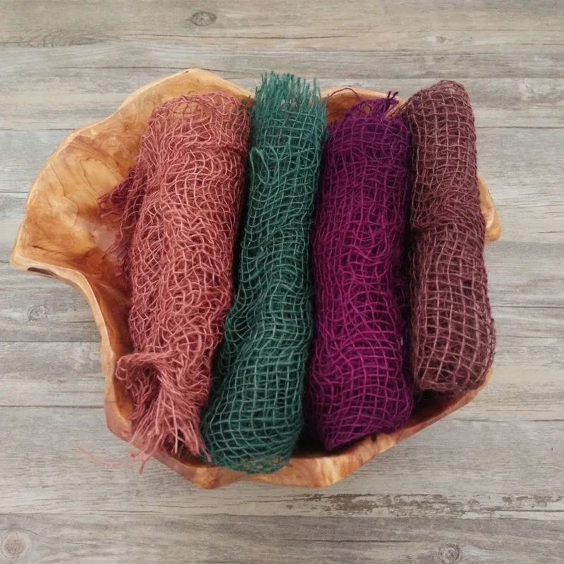 Jute layer blanket photography props,Dyed colorful jute,basket filler cushion blanket