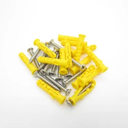 6*30 8*40 10*50 Plastic Expansion Wall Plug Screw Fixings +304Stainless Steel Self-Tapping Screws Fastener Hardware Kit