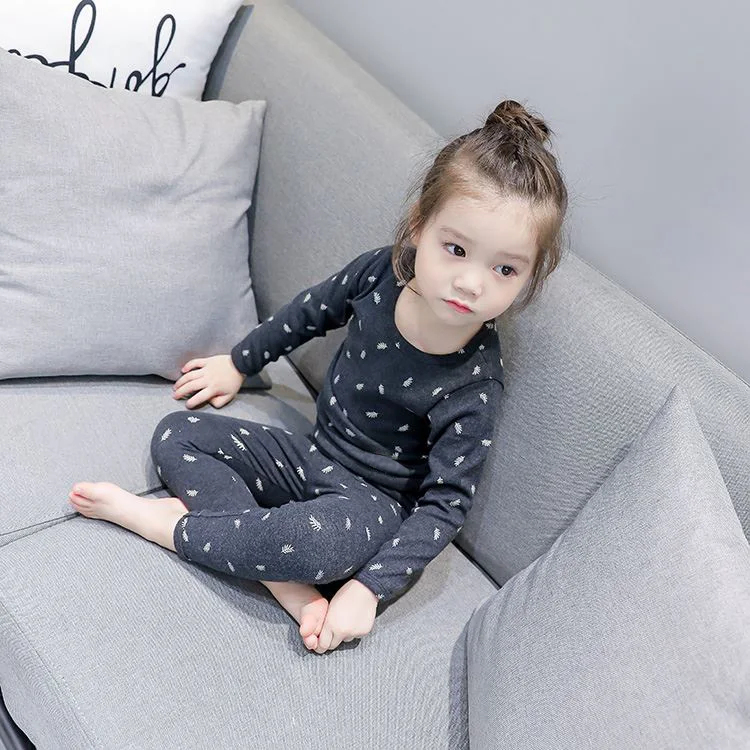 

spring and autumn children's pajamas Korean baby casual fashion home service children's two-piece