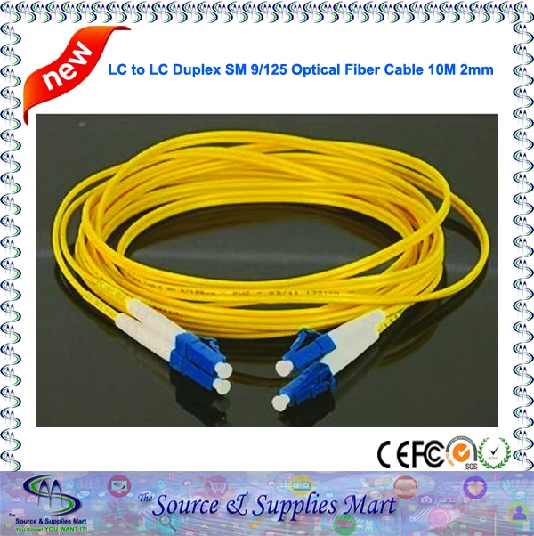 

5pcs/lot LC to LC Duplex Singlemode 9/125 Optical Fiber Cable 10m 2mm