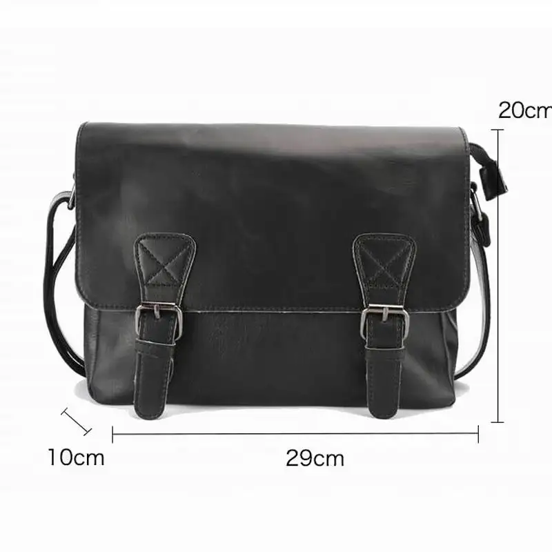 Imagem -06 - Bolsas Mensageiro de Couro para Homens Bolsa de Negócios Preta Vintage Ombro Tiracolo Bolsa para Laptop Pasta Casual Alta Qualidade