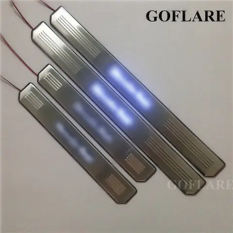 LED 문짝 씰 스커프 플레이트 씰 보호대 페달 커버, 메르세데스 벤츠 AMG W219 C219 W211 S211 W202 S202 W203 용 자동차 액세서리