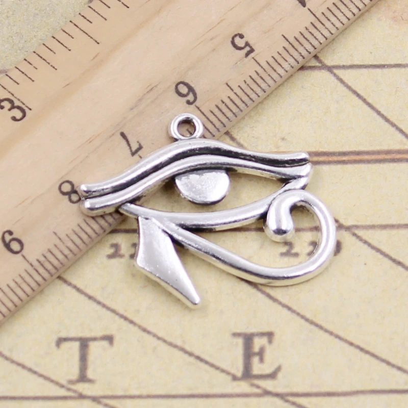 10 sztuk Charms starożytny egipt oko horusa 33x27mm tybetański brąz srebrny kolor zawieszki antyczne tworzenia biżuterii DIY Handmade Craft