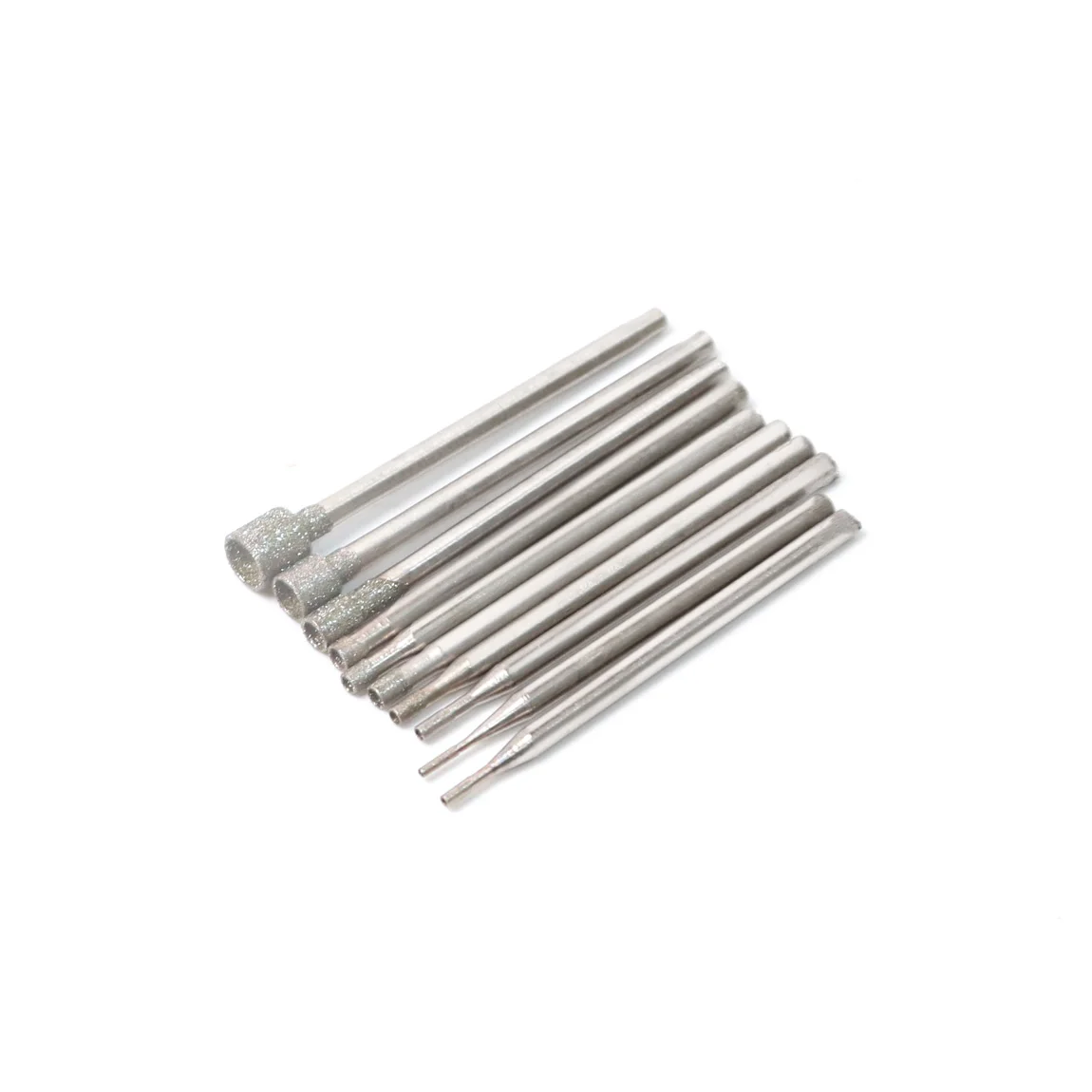 20 Buah 2.35 Mm Pisau Silinder Diamond Duri Bit Grinding Kepala Rotary Alat Ukiran Etsa Alat Abrasive