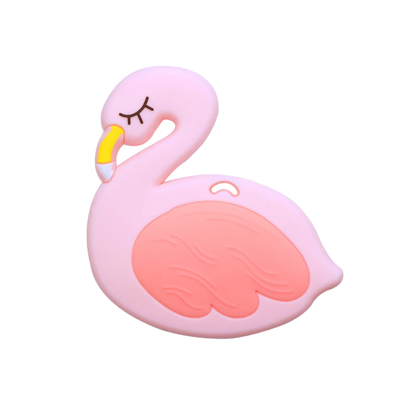 Joepada – anneau de dentition en Silicone, 1 pièce, cygne, flamand rose, perle cygne pour bébé, collier de dentition, jouet molaire de qualité