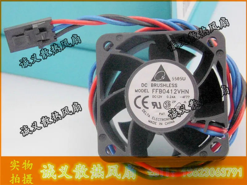 Free shipping Delta FFB0412VHN 4f77 4028 40*40*28MM 4CM 12V 0.24A 3-Pin DC Cooling Fan