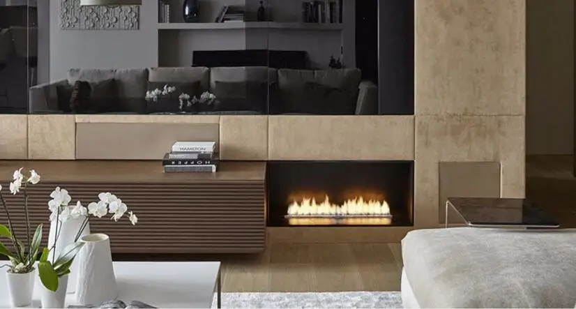 

Inno-Fire 18 inch silver or black wifi real fire indoor automatic intelligent fireplace alcohol