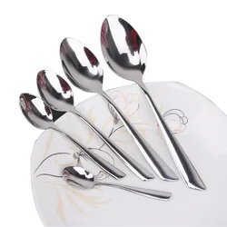 6pcs Stainless Steel Coffee Spoons Dinner spoon set Dessert Teaspoon Stirring Tablespoon Dinning Soup Scoop Kitchen Bar Teaspoon