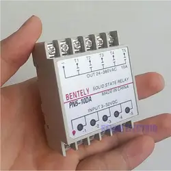 5 Channels 10DA Din Rail Mounting SSR Quintuplicate Five Input 3~32VDC Output 24~380VAC DC Solid State Relay