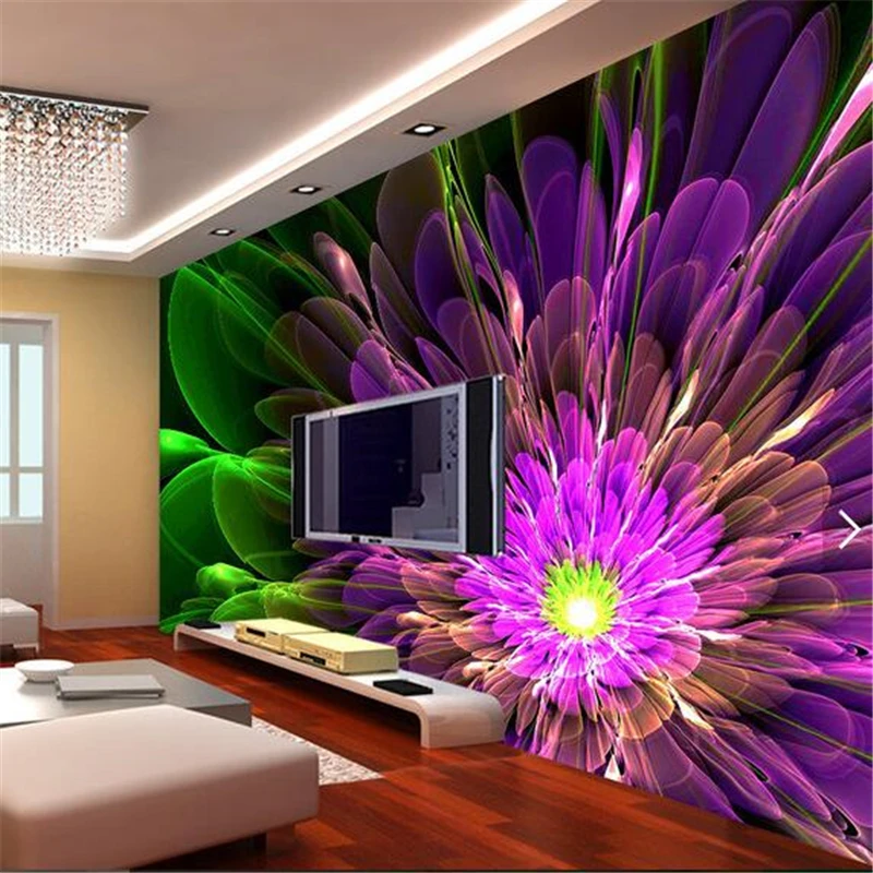 

beibehang Gorgeous special effects TV backdrop decorative painting abstract flower,wallpaper for walls 3 d,papel de parede