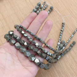 Natural Pyrite Faceted Freeform Loose Beads 15inch per strand,For DIY Jewelry Making !We provide mixed wholesale for all items!