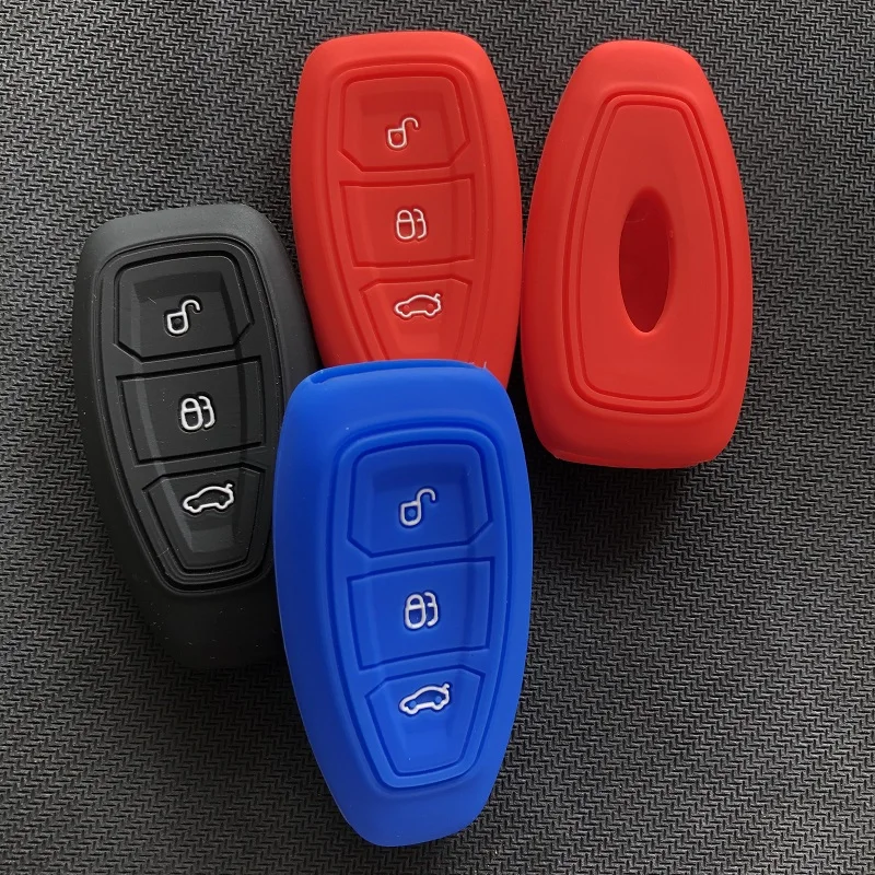 

Чехол для автомобильного ключа, силиконовый Hodler для Ford Kuga, Focus, Ecosport, Fiesta, Mondeo, C-Max, B-Max, 3 кнопки