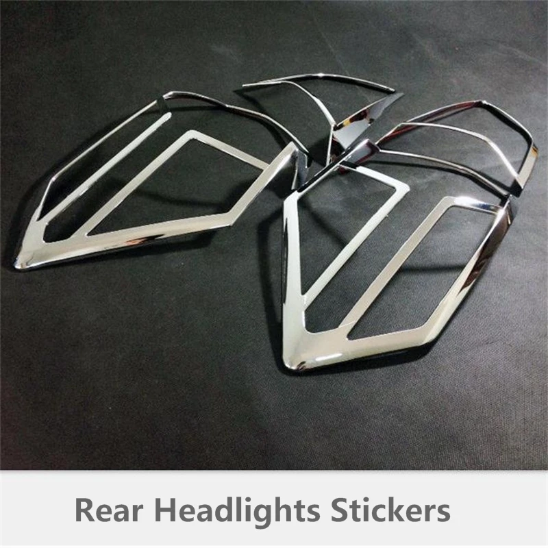 ABAIWAI Rear Headlight Protective Cover For Nissan X-Trail Shining Car-Styling ABS Chrome X Trail XTRAIL 2014 2015 2016 4PCS/SET