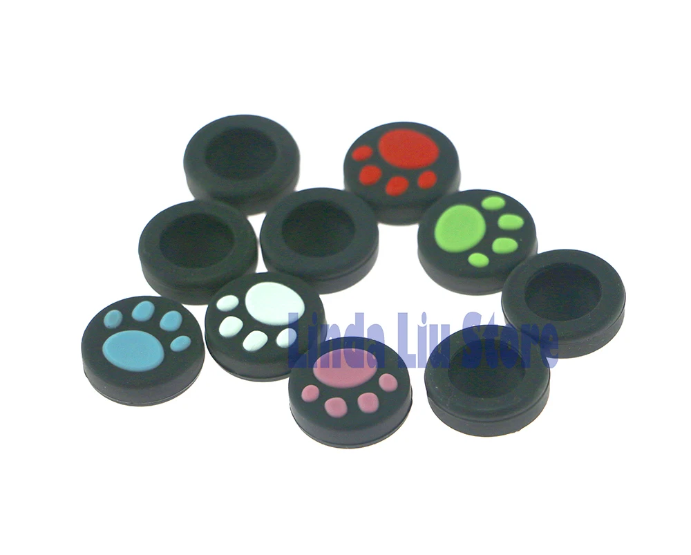 100 قطعة لطيف القط مخلب سيليكون التناظرية عصا القبضات غطاء للتبديل NS تحكم سيليكون قبعات ل نينتندو سويتش