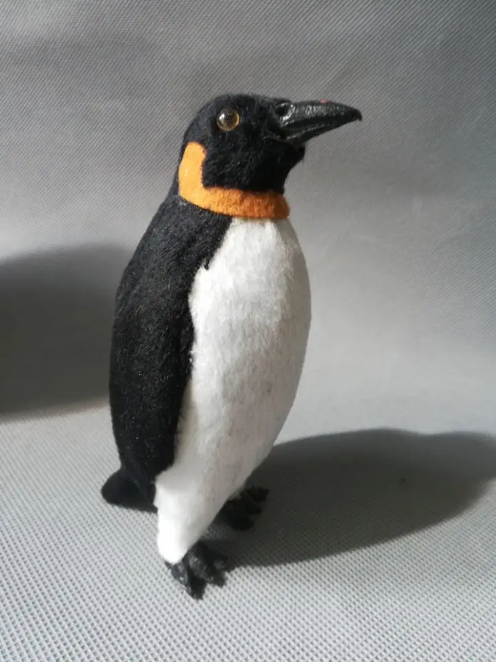 real life toy 14x6x8cm cute penguin polyethylene& furs standing penguin model home decoration props,toy d0179