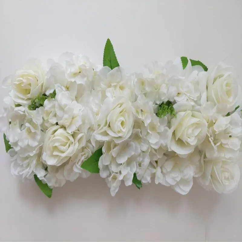 20x 50CM Upscale Wedding Road Cited Flower Row Rose Hydrangea Mix DIY Arch Door Flower Arrangement Party T Station Decoration