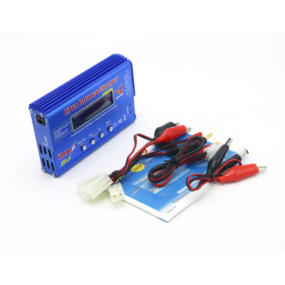 IMAX B6 80W 6A Battery Charger Lipo NiMh Li-ion Ni-Cd Digital RC Balance Charger Discharger + 12V 5A Adapter