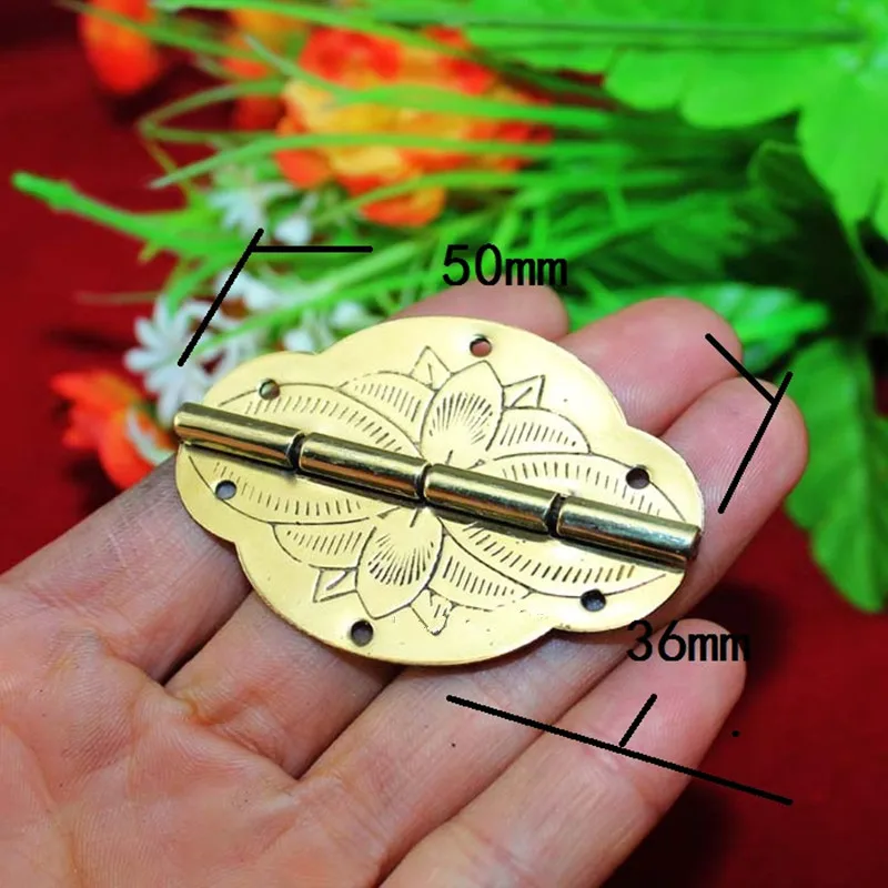 Antique Yellow Brass Lock Set Fit for 30-50cm Wooden Box,Vase Buckle Metal Wooden Box Hasp Latch Lock+Hinge+Handle+Lock