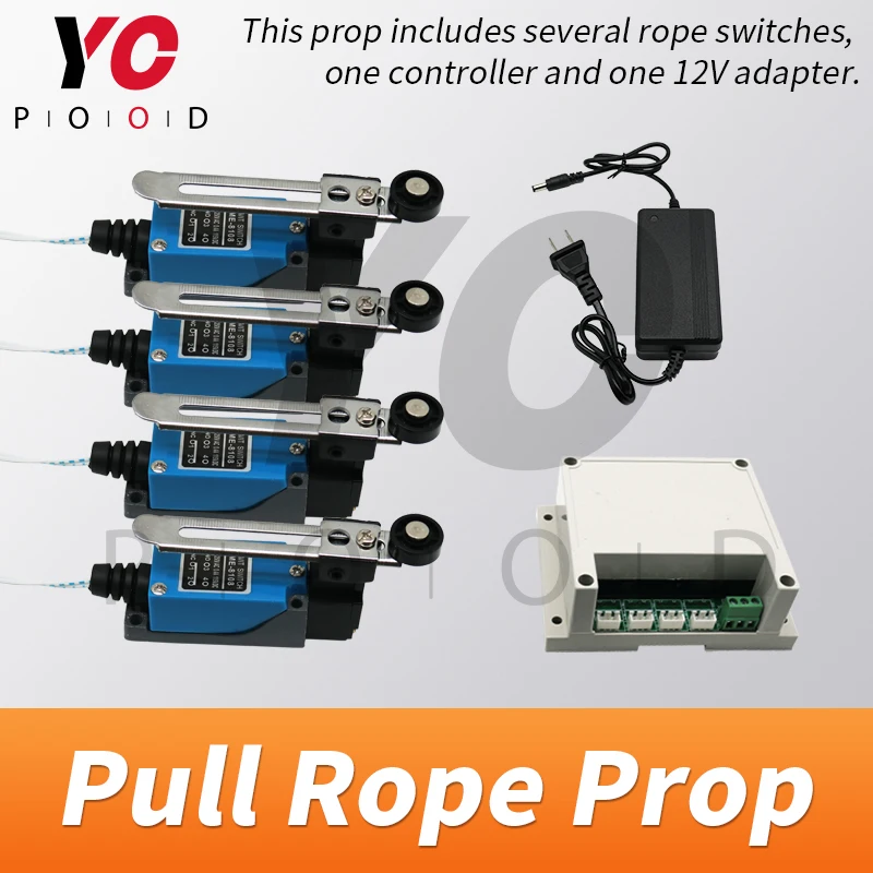 Pull Rope Prop YOPOOD Escape Room pulling the rope switches in correct order to open the 12V EM lock real life takagism game