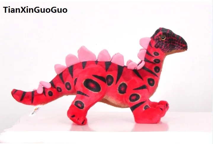 

about 40cm red Stegosaurus dinosaur plush toy soft doll birthday gift s0127