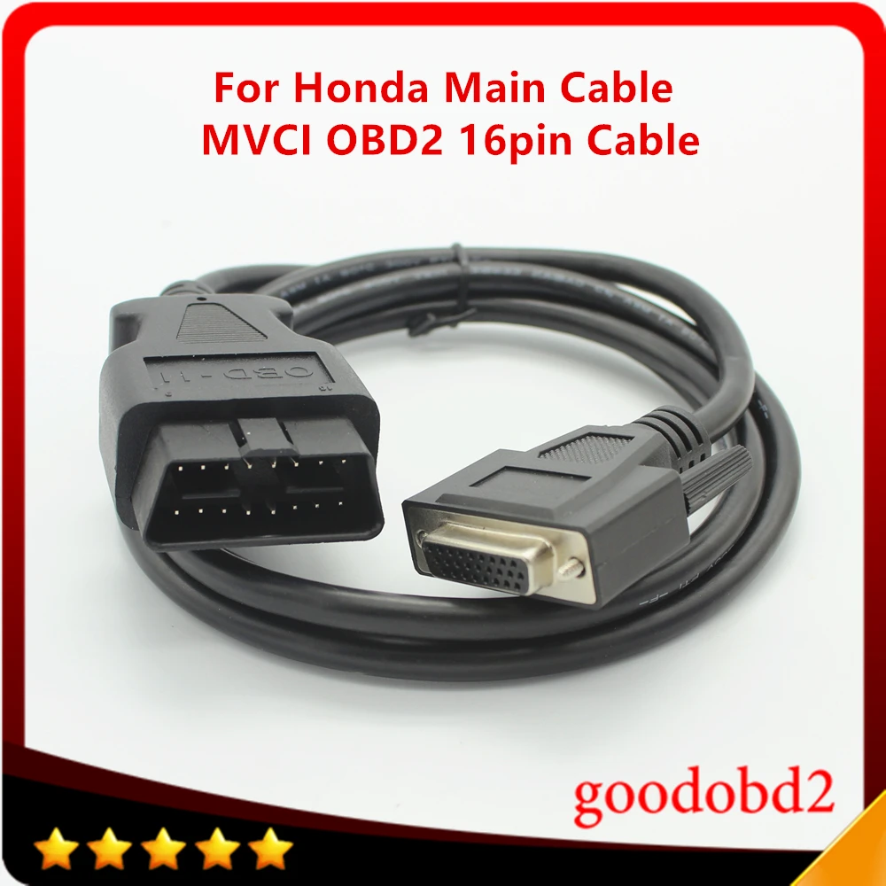 Diagnostic Tools Car Cables OBDII 16-pin J1962m Male to DB26 Cable obd2 16pin MVCI Scanner Tool Connector for Honda Test Cable