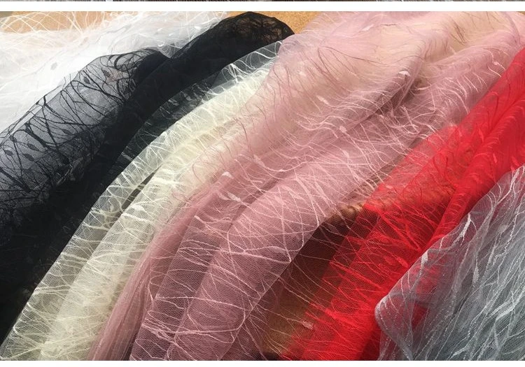 1.5 meters wide exquisite mesh lace fabric lightning net wedding dress veil skirt home diy clothing accessories